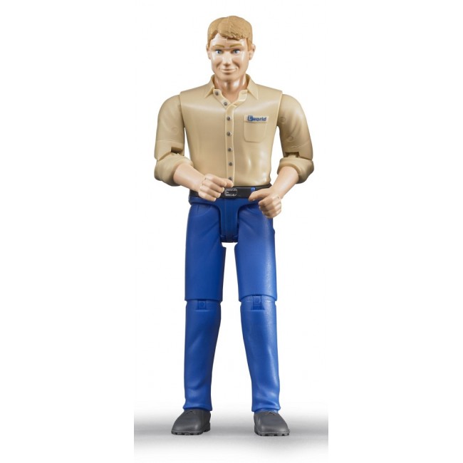 Bruder 60006 - Figur Mann mit hellem Hauttyp und brauner Hose